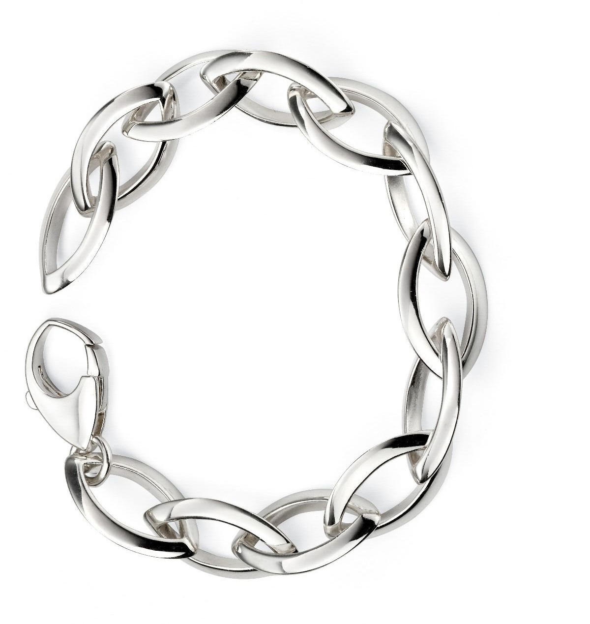 Sterling Silver Marquise Bracelet British Made 925 Hallmarked Brand New Boxed