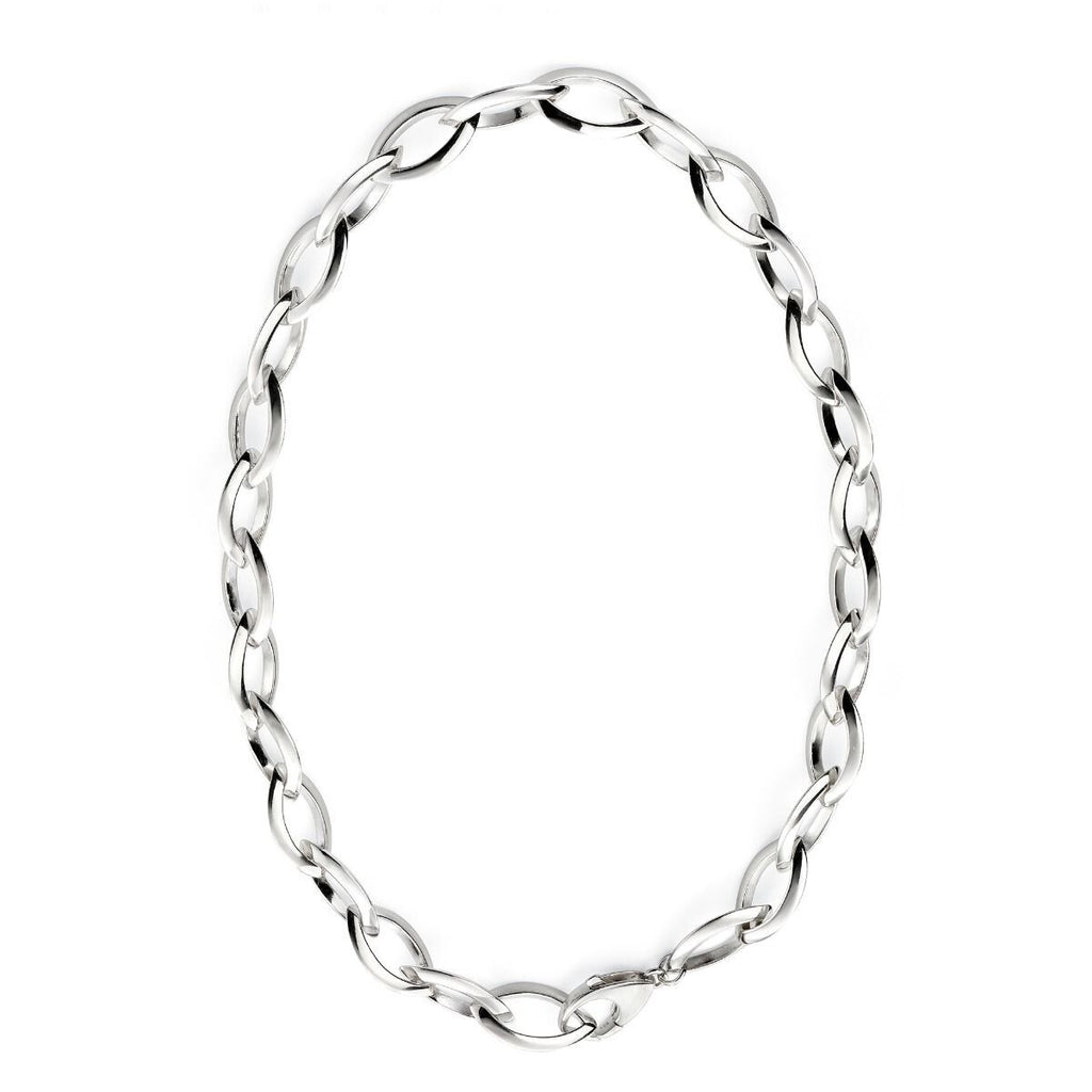 Marquise Link Chain Necklace Sterling Silver 925 Hallmark Brand New Boxed