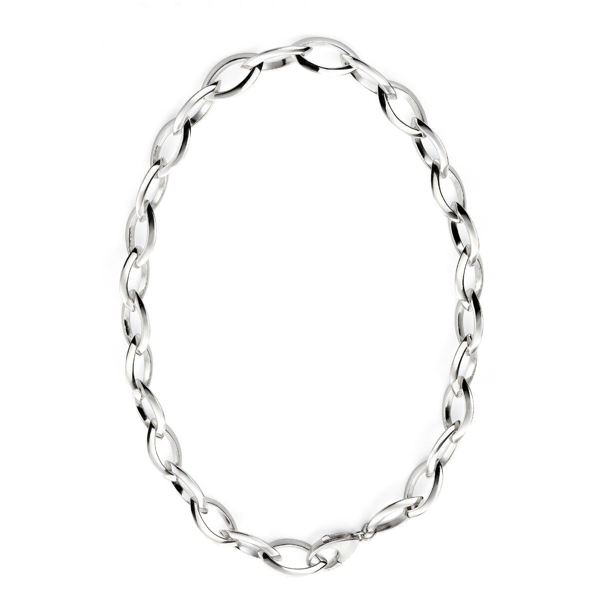 Marquise Link Chain Necklace Sterling Silver 925 Hallmark Brand New Boxed