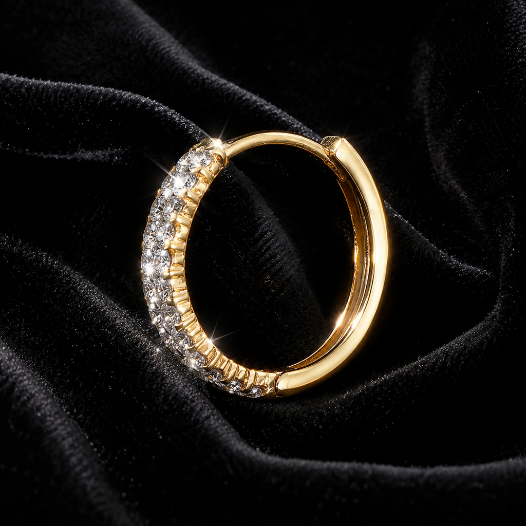 Mens Huggie Hoop Earring 9ct Yellow Gold Gents 375 Hallmarked Brand New Boxed