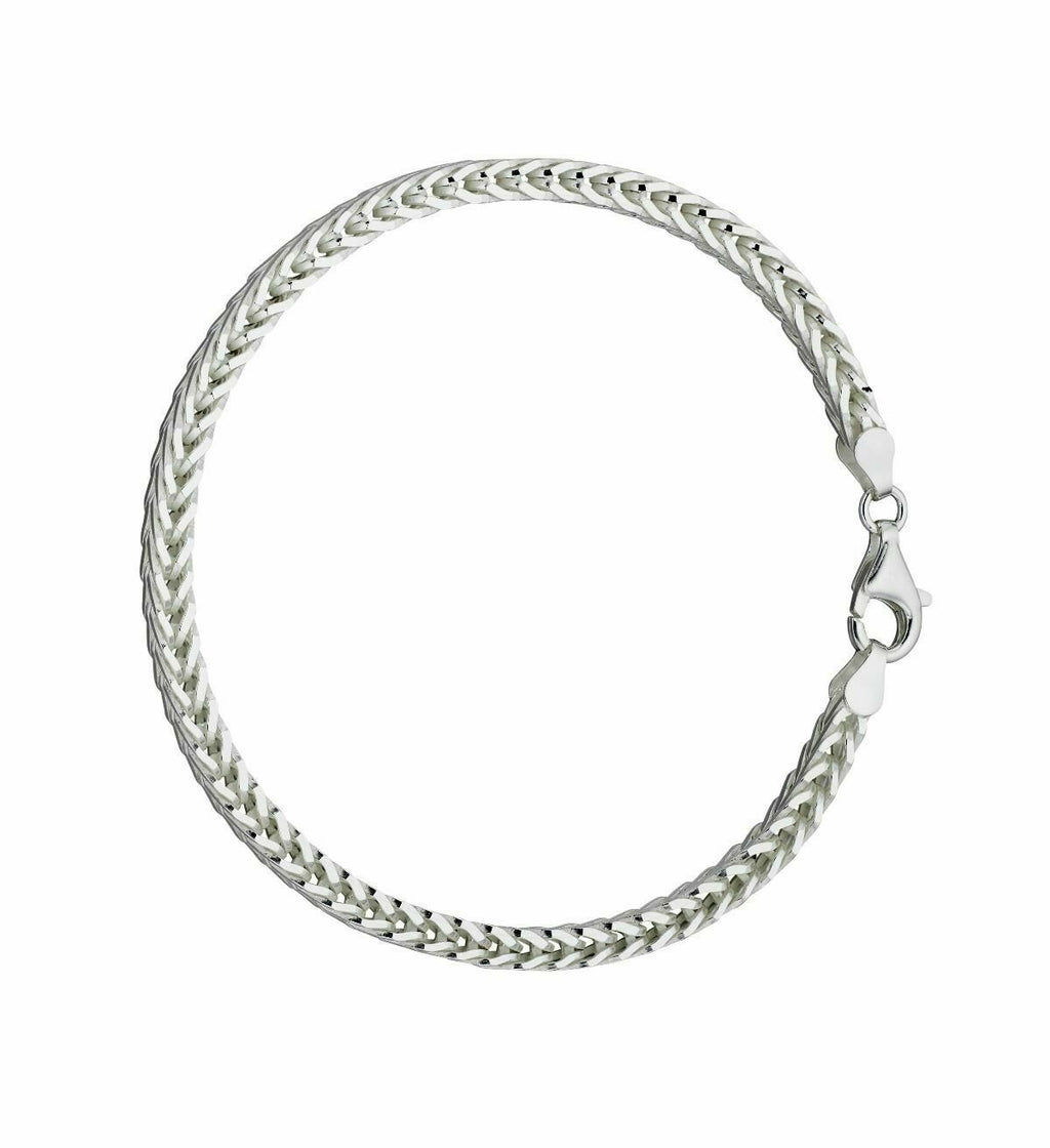 Sterling Silver Gents Bracelet Heavyweight Foxtail Design 925 Hallmarked