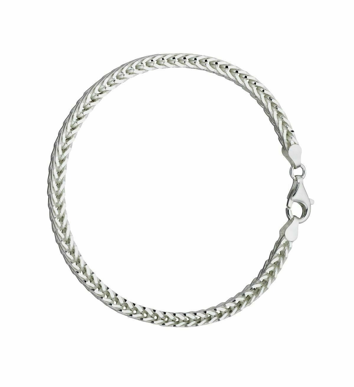 Sterling Silver Gents Bracelet Heavyweight Foxtail Design 925 Hallmarked