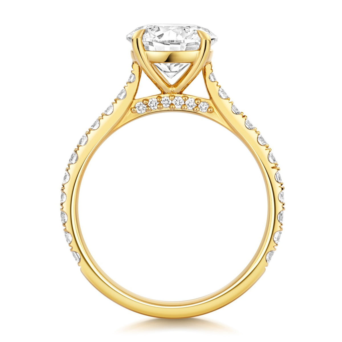 35 Lab-Grown Diamond Engagement Ring 18ct Yellow Gold Hallmarked Sizes J - Q
