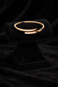 Rose Gold Plated Bangle Crossover British Made Hallmarked Brand New Boxed