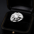 Men's Sterling Silver Solitaire Ring Engagement Gents 925 Hallmark Sizes Q - Z
