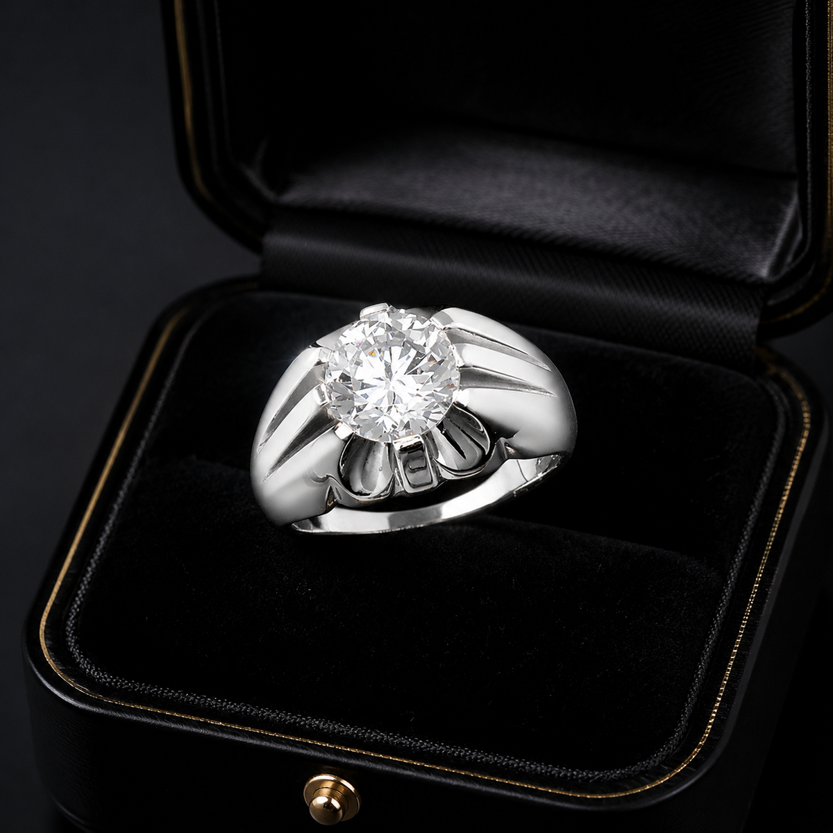 Men's Sterling Silver Solitaire Ring Engagement Gents 925 Hallmark Sizes Q - Z