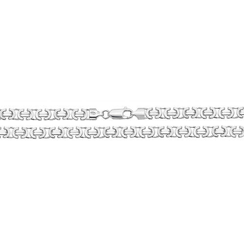 Sterling Silver Byzantine Bracelet British Made 925 Hallmarked 8" Weight 13.2g