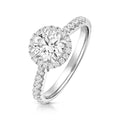 55 Lab-Created Diamond Engagement Ring 18ct White Gold Hallmarked Sizes J - Q