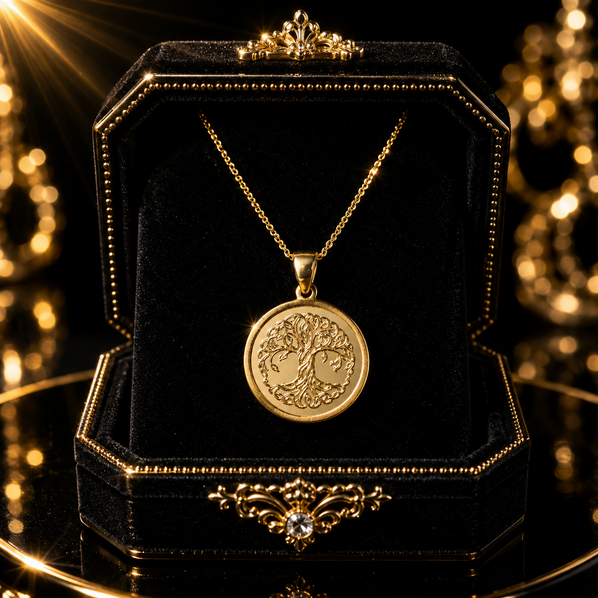Tree Of Life Pendant 9ct Yellow Gold 375 Hallmarked British Made Brand New Boxed