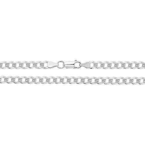 Men's Sterling Silver Bracelet Curb Link British Made 925 Hallmark 8" Weight 11g