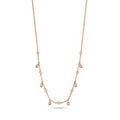 13 Natural Diamond Flush Necklace 18ct Rose Gold Hallmarked British Made