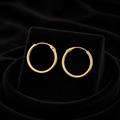 9ct Yellow Gold Sleeper Hoop Earrings 375 Hallmarked 6mm - 10mm Diameter