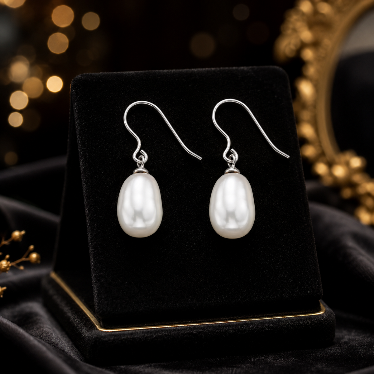 Freshwater Pearl Drop Earrings Sterling Silver 925 Hallmarked Brand New Boxed