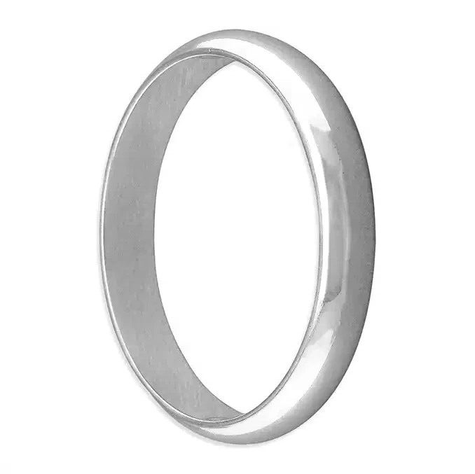 Mens 4mm Heavy Band Ring 925 Hallmarked British Made Sizes J - Z