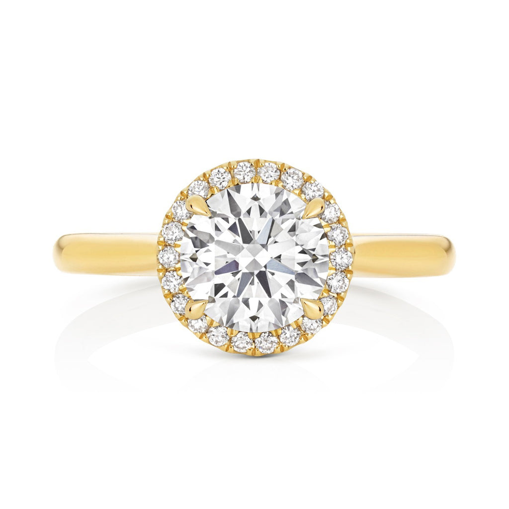 37 Lab-Grown Diamond Engagement Ring 18ct Yellow Gold Hallmarked Sizes J - Q