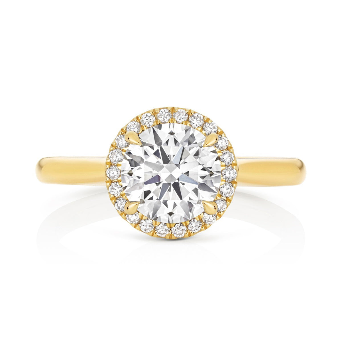 37 Lab-Grown Diamond Engagement Ring 18ct Yellow Gold Hallmarked Sizes J - Q