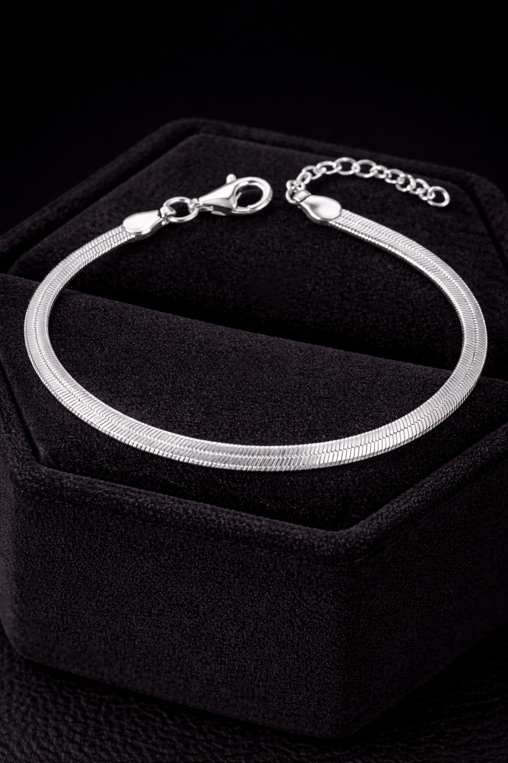 Flat Herringbone Chain Bracelet Sterling Silver 925 Hallmarked Brand New Boxed