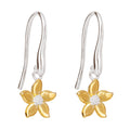 Flowing Petal Drop Earrings Yellow Gold Plated Hallmarked Brand New Boxed