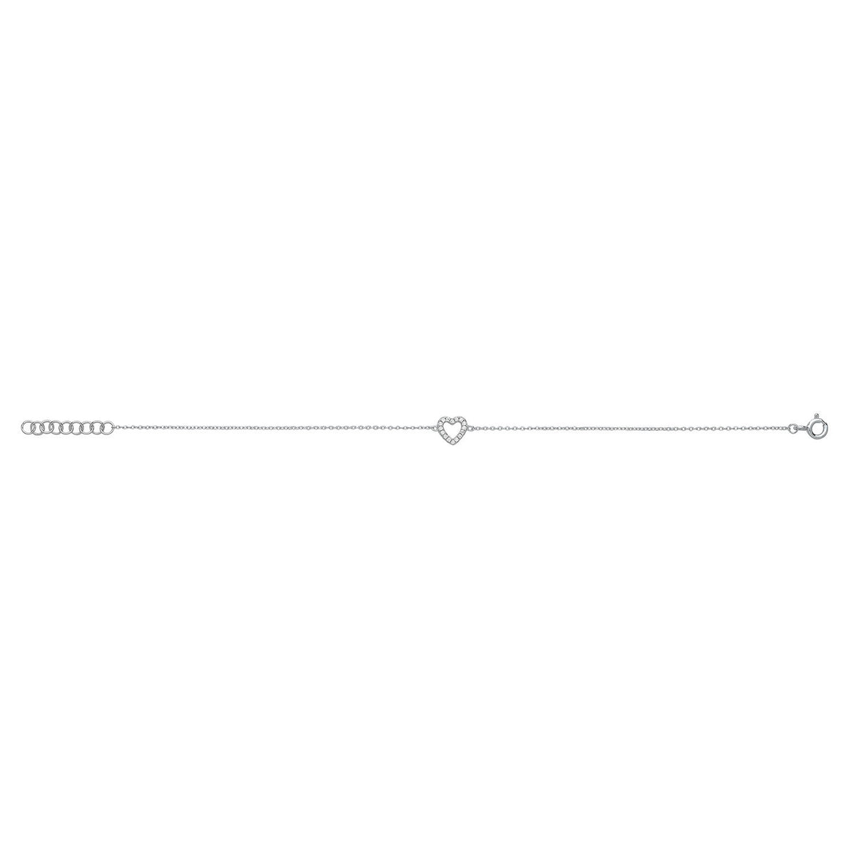 Ladies Open Heart Bracelet Sterling Silver 925 Hallmark Brand New Boxed