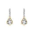 Shield Natural Topaz Drop Earrings 9ct Yellow Gold 375 Hallmarked British Made