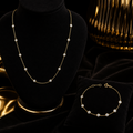 Flush Tennis Necklace and Bracelet Set 9ct Yellow Gold 375 Hallmarked