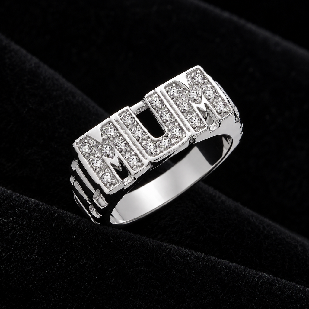 Mum Ring Sterling Silver 925 Hallmarked Size British Made Sizes M - X