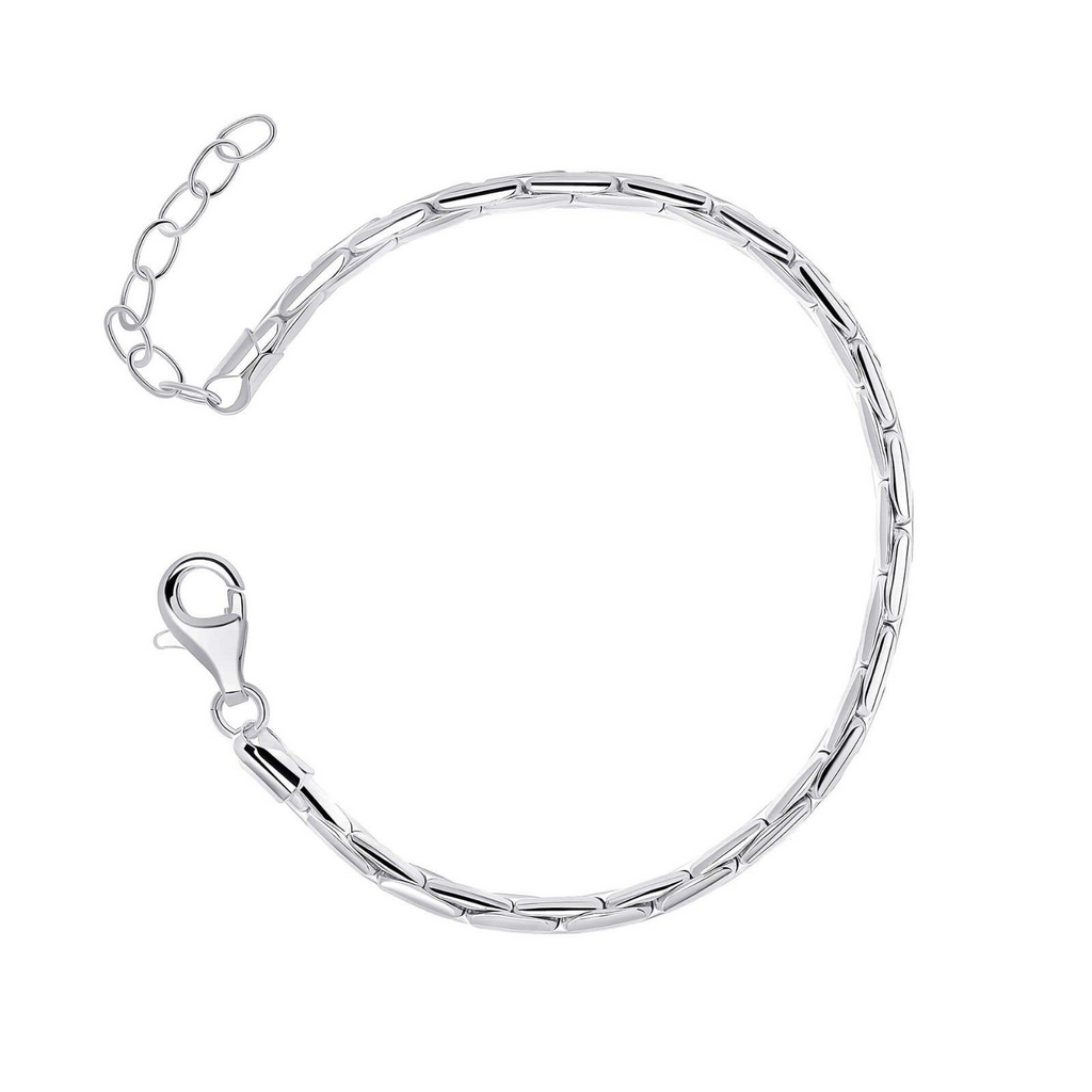 Organic Heavyweight Snake Bracelet British Made 925 Hallmark Brand New 17 - 22cm