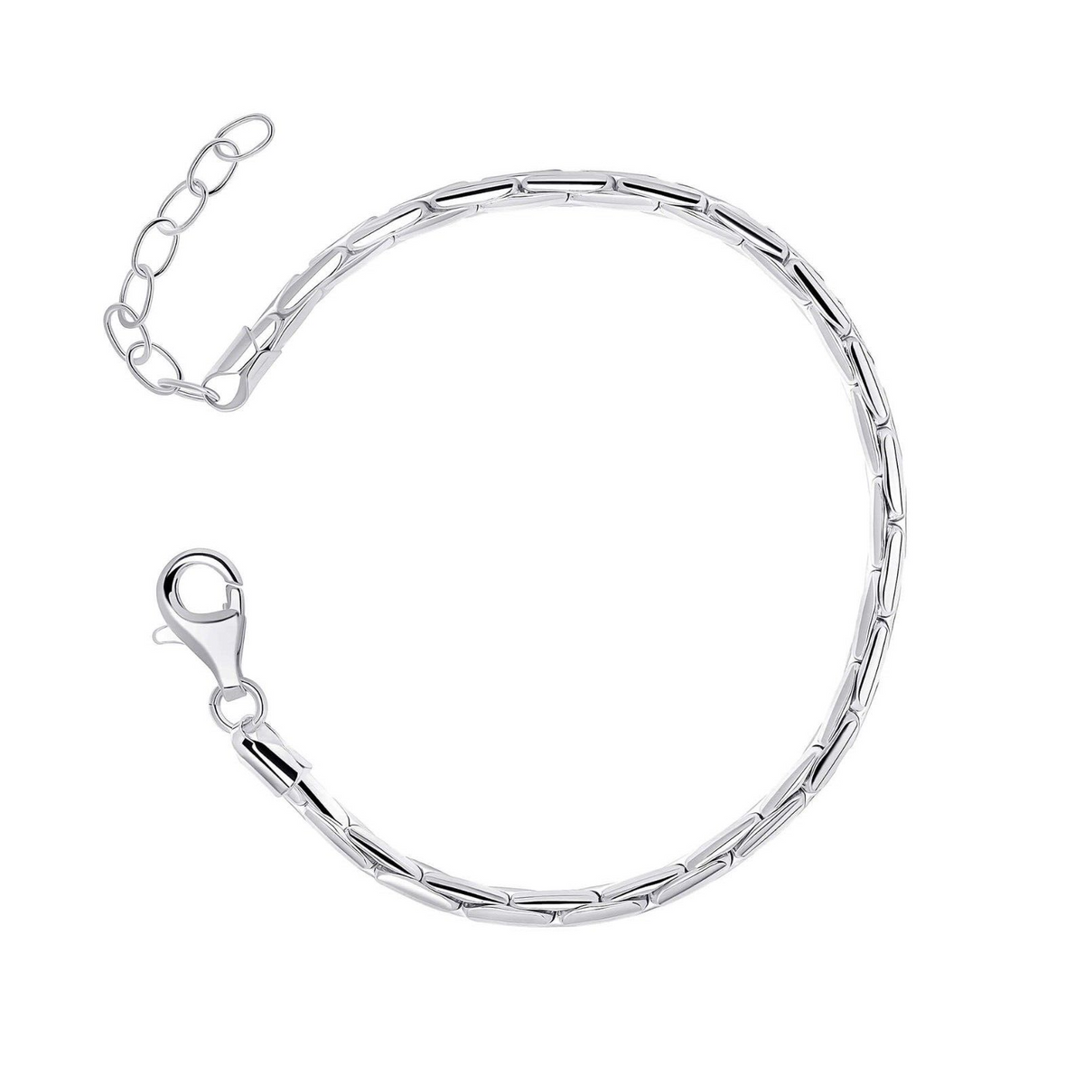 Organic Heavyweight Snake Bracelet British Made 925 Hallmark Brand New 17 - 22cm