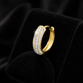 Mens 36 Stone Huggie Hoop Earring 9ct Yellow Gold 375 Hallmarked Brand New