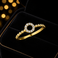 Circle Bobble Ring 9ct Yellow Gold Hallmarked Sizes J - T British Made