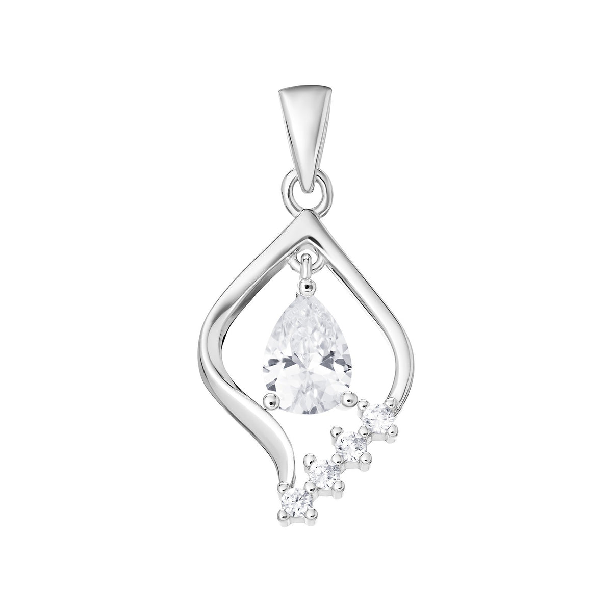 Teardrop Drop Pendant Sterling Silver 925 Hallmarked All Chain Lengths