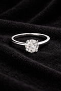 1.5ct Solitaire Ring Sterling Silver 925 Hallmarked British Made Size L - Q