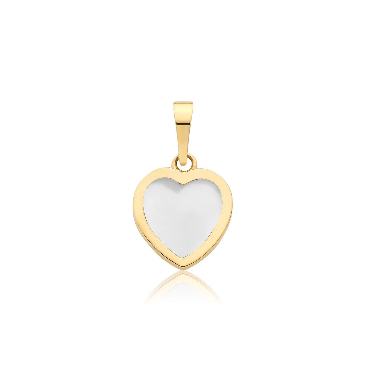 Flush Natural MOP 9ct Yellow Gold Pendant 375 Hallmarked All Chain Lengths