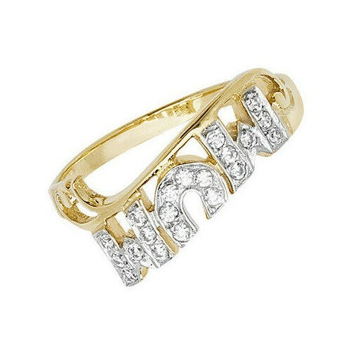 Mum Gemstone Ring 9ct Yellow Gold Hallmarked British Made Sizes M - S