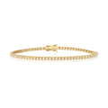 Natural Diamond 18ct Yellow Gold Tennis Bracelet 375 Hallmarked British Made