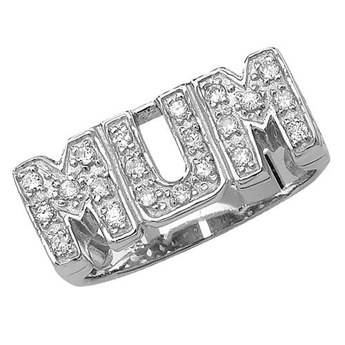Mum Ring Gemstone Sterling Silver 925 Hallmarked Size L - Z British Made