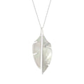 Sterling Silver Split Leaf Pendant 925 Hallmarked British Made All Chain Lengths