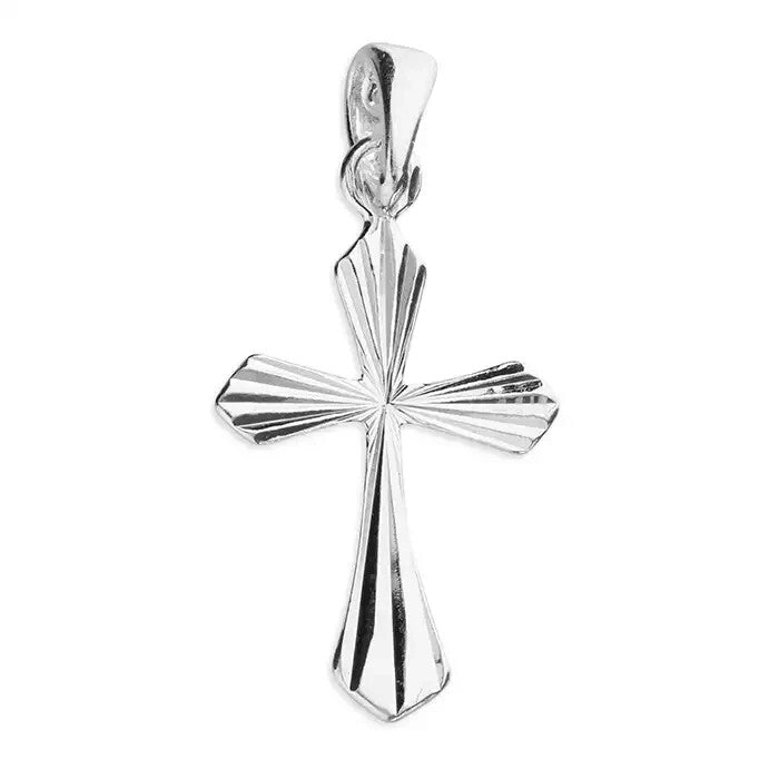 Diamond Cut Cross Sterling Silver 925 Hallmarked All Chain Lengths Brand New