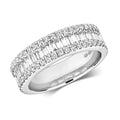 Natural Diamond Statement Eternity Ring 18ct White Gold Hallmarked Sizes J - Q