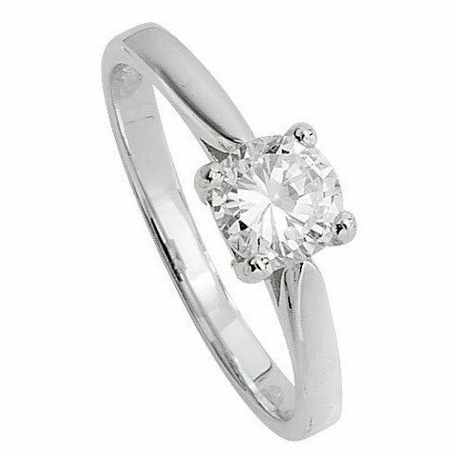 Sterling Silver Solitaire Ring Engagement Gemstone 925 Hallmarked Size J - U