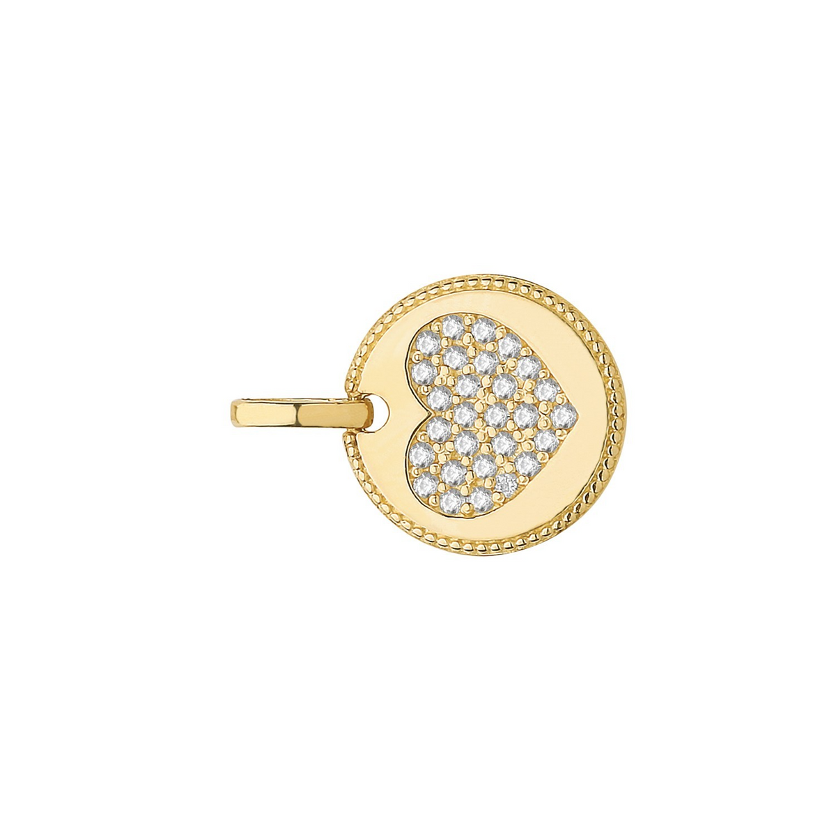 Cluster Heart 9ct Yellow Gold Pendant 375 Hallmarked All Chain Lengths