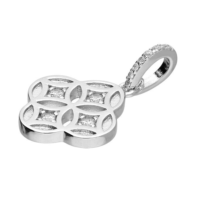 Quatrefoil Statement Pendant Sterling Silver 925 Hallmarked All Chain Lengths