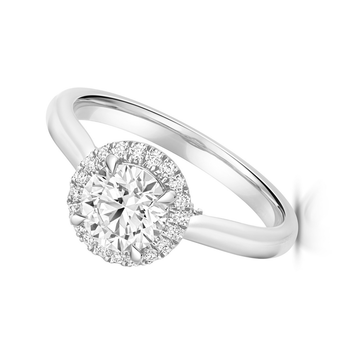 33 Lab-Grown Diamond Engagement Ring 18ct White Gold Hallmarked Sizes J - Q