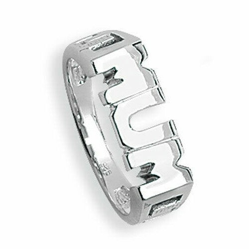 Mum Ring Sterling Silver 925 Hallmarked Size British Made L - U (Mothers Day)