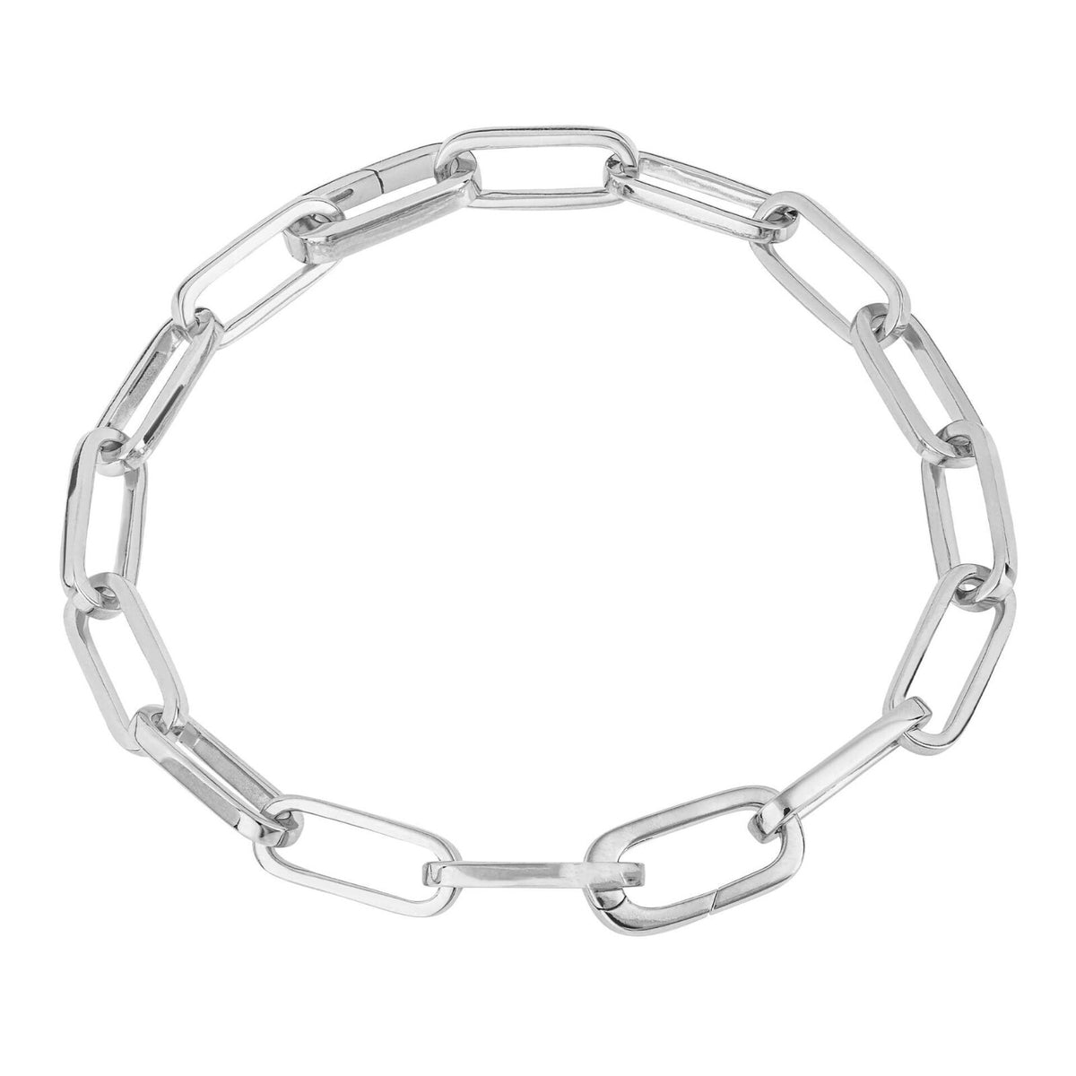 Long  Link Charm Bracelet British Made 925 Hallmarked Brand New Boxed 21cm