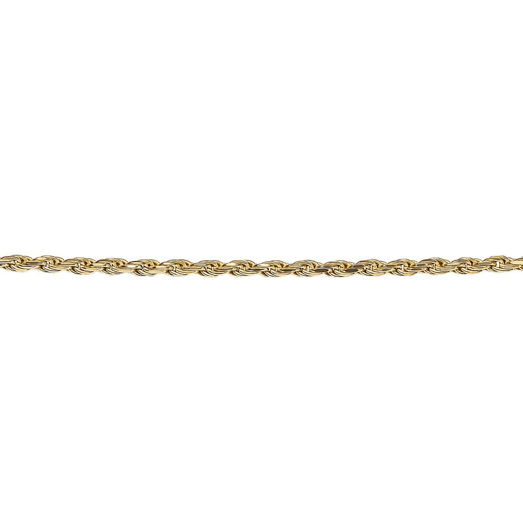 Extendable Corda Rope Chain 9ct Gold Plated Hallmarked British Made 41-46cm