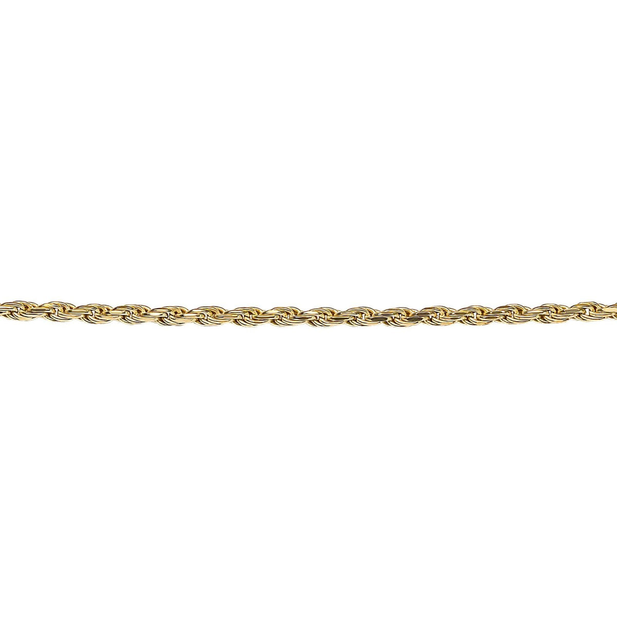 Extendable Corda Rope Chain 9ct Gold Plated Hallmarked British Made 41-46cm