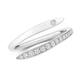 15 Natural Diamond Crossover Wrap Ring 18ct White Gold Hallmarked Sizes J - Q