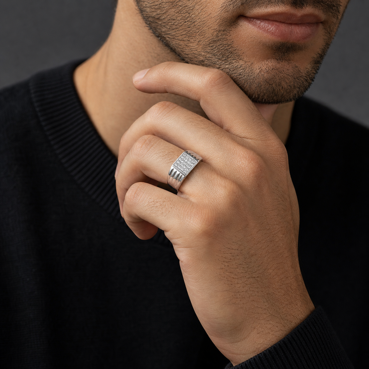Men's Sterling Silver Signet Ring Engagement Gents 925 Hallmark Sizes K - X