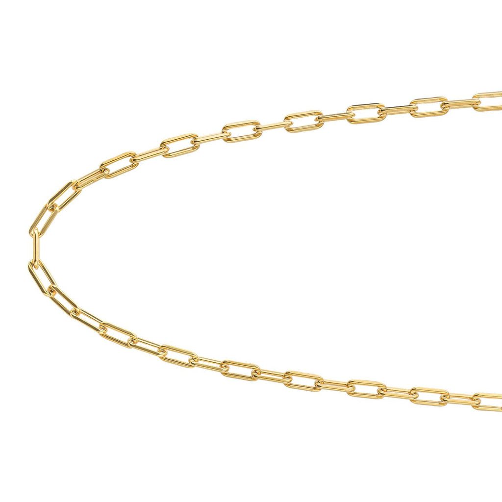 Open Link Carrier Chain Necklace 9ct Yellow Gold Plated Hallmarked Brand New